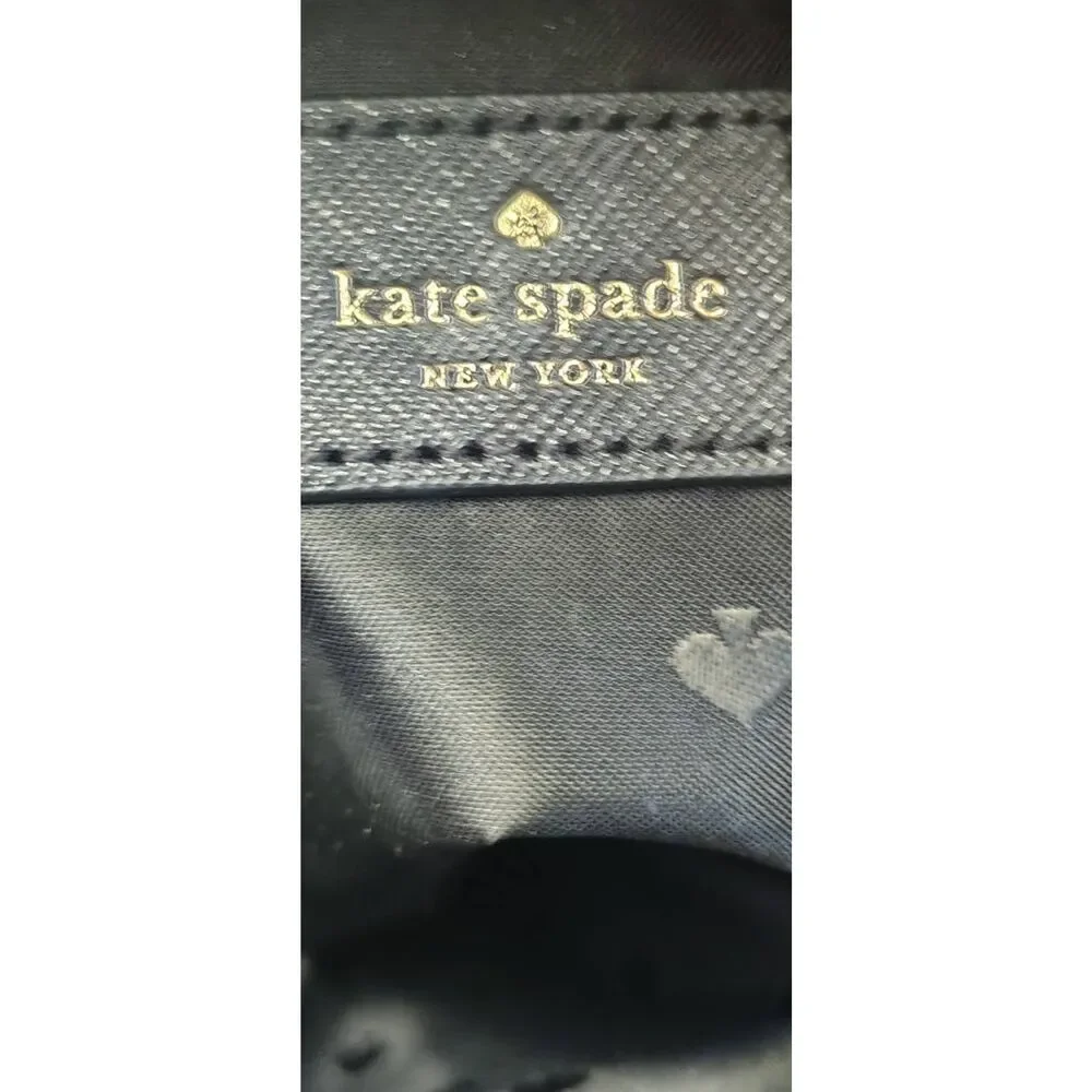 Kate Spade Mini Backpack Black Glitter Accent Saffiano Leather Small Bag